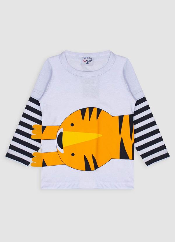Camiseta Manga Longa Menino Branco