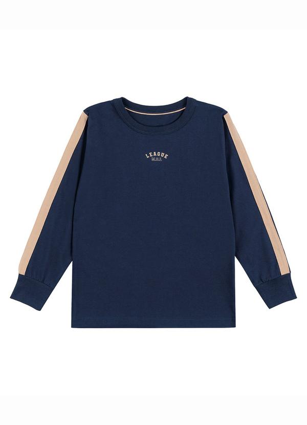Camiseta Manga Longa Menino Marisol Azul