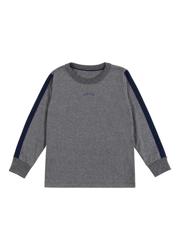 Camiseta Manga Longa Menino Marisol Cinza