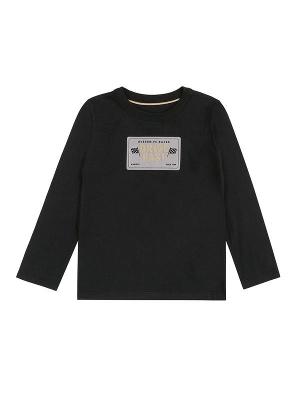 Camiseta Manga Longa Menino Marisol Preto