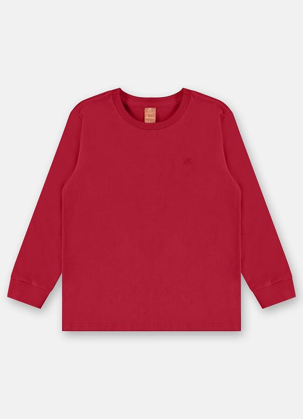 Camiseta Manga Longa Menino Vermelho