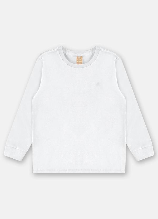 Camiseta Manga Longa para Menino Branco