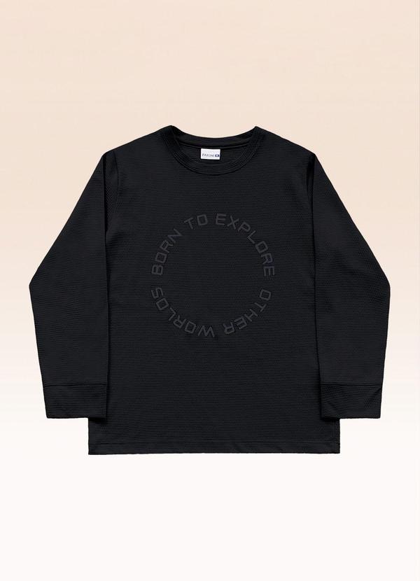 Camiseta Manga Longa Preto