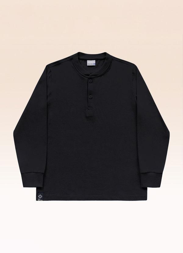 Camiseta Manga Longa Preto