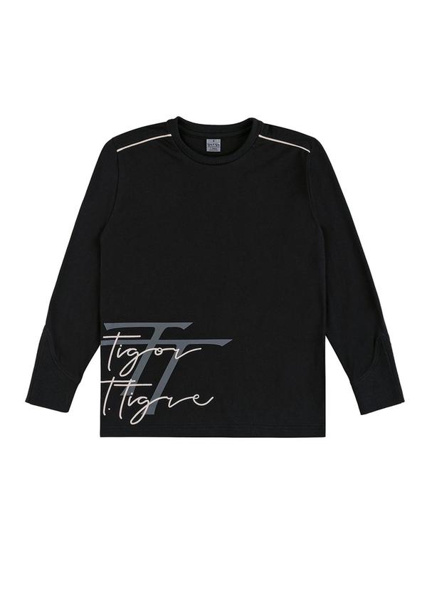 Camiseta Manga Longa Preto