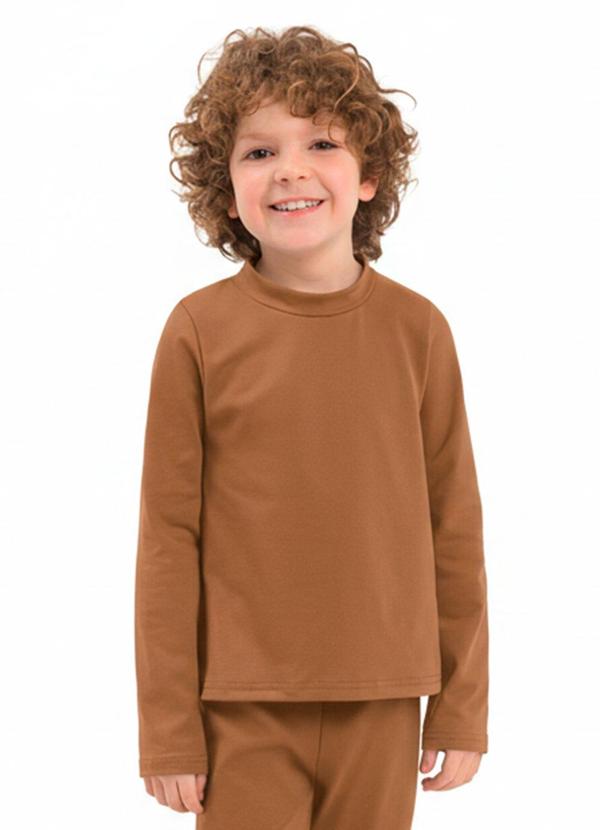Camiseta Manga Longa Térmica Marrom