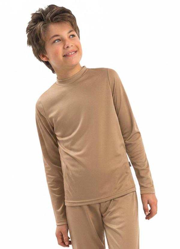 Camiseta Manga Longa Térmica Marrom