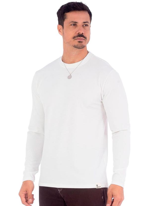 Vista 2 Camiseta Masculina Manga Longa em Favinho Bege Decoy Decoy