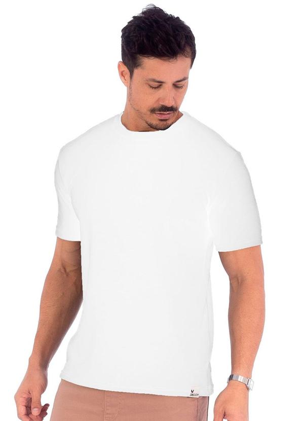 Vista 2 Camiseta Masculina Manga Média Favinho Bege Decoy Decoy