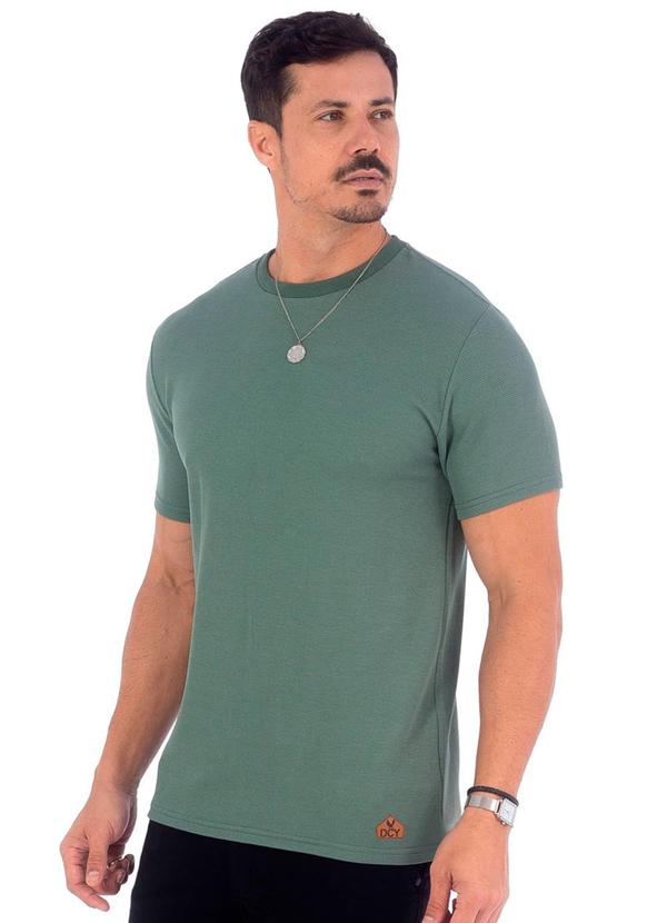Camiseta Masculina Ribana Termal com Termo Verde