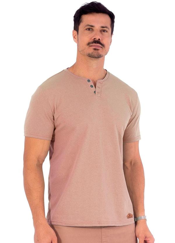 Vista 2 Camiseta Masculina Trabalhada Bege Decoy Decoy