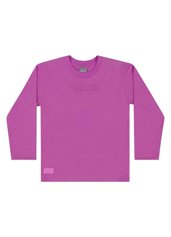 Vista 2 Camiseta Meia Malha Infantil Unissex Roxo Quimby Quimby