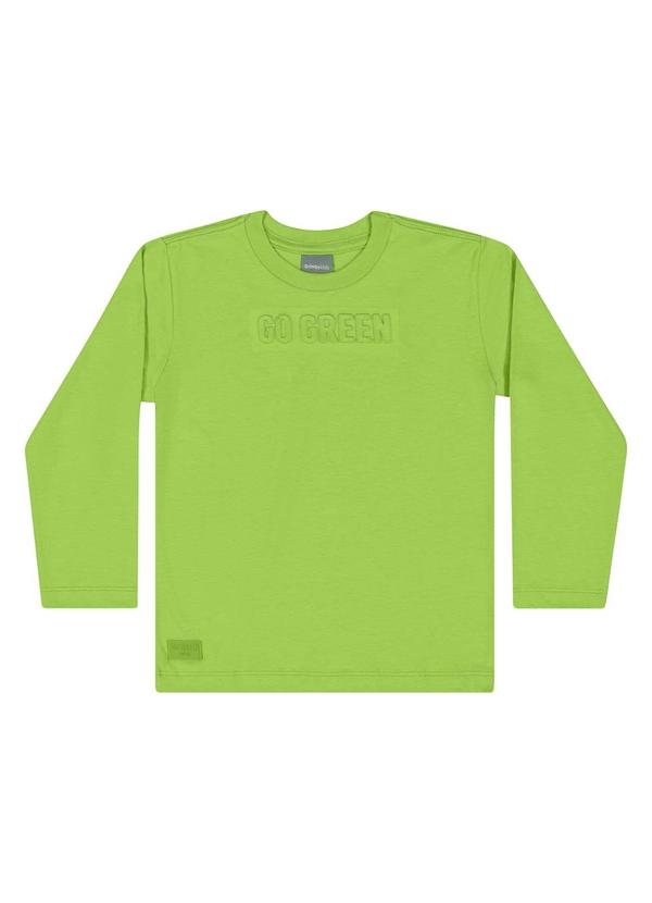 Vista 2 Camiseta Meia Malha Infantil Unissex Verde Quimby Quimby