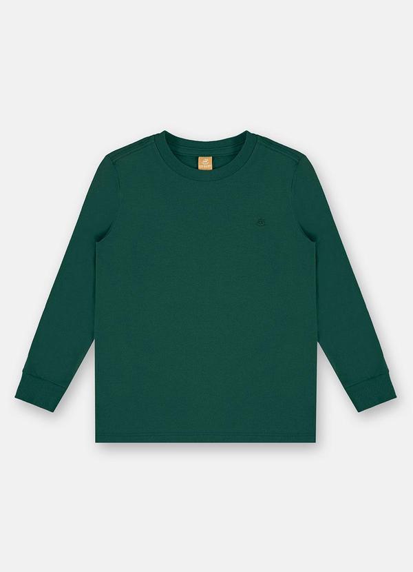 Camiseta Meia Malha Manga Longa Verde