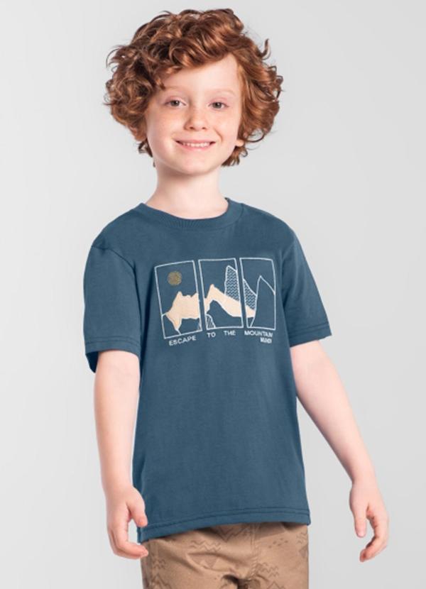 Vista 2 Camiseta Menino de Montanha Azul Brandili Mundi Brandili Mundi