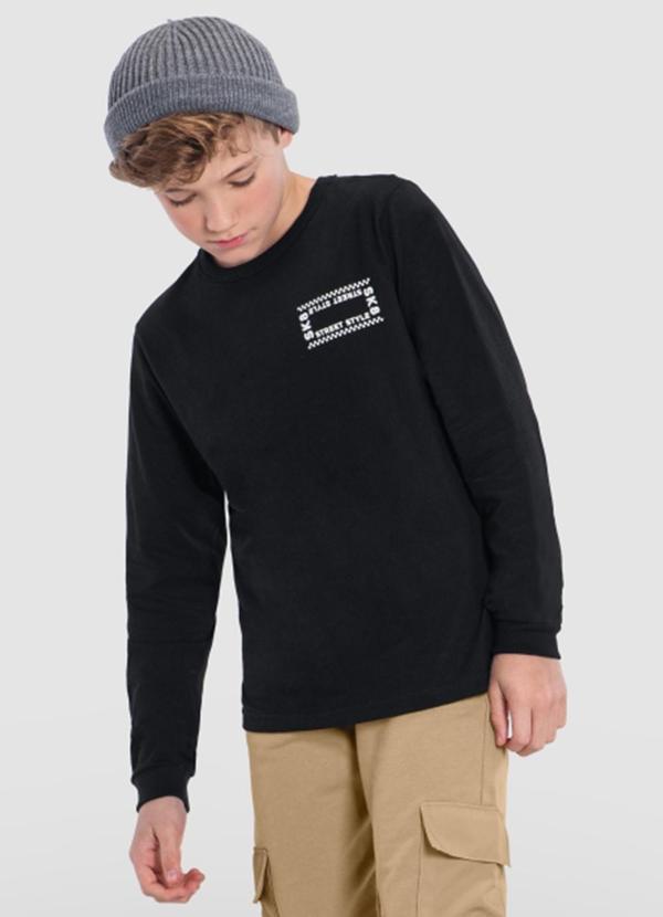 Vista 2 Camiseta Menino de Skate Preto Young Class Young Class