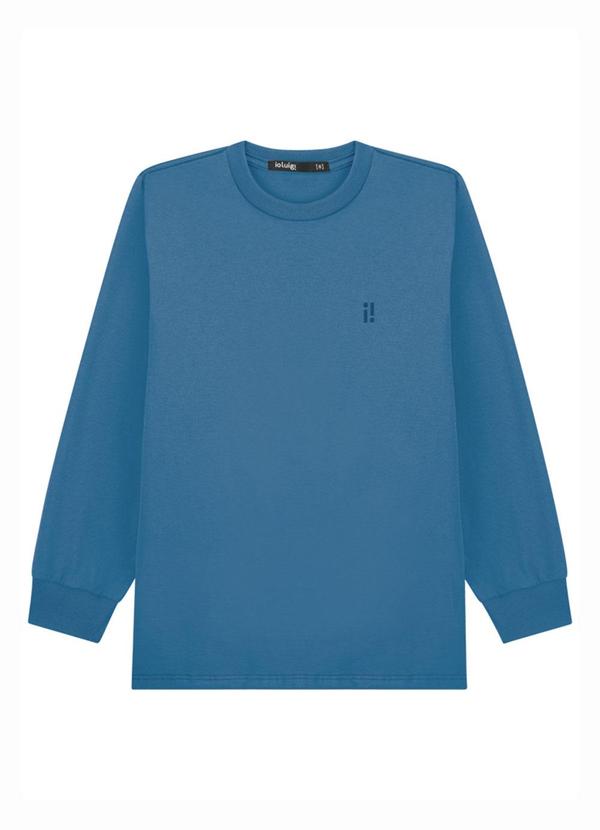 Camiseta Menino em Meia Malha Penteada Azul