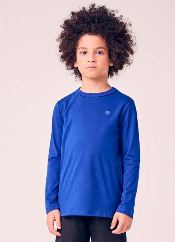 Camiseta Menino Infantil Azul Básica
