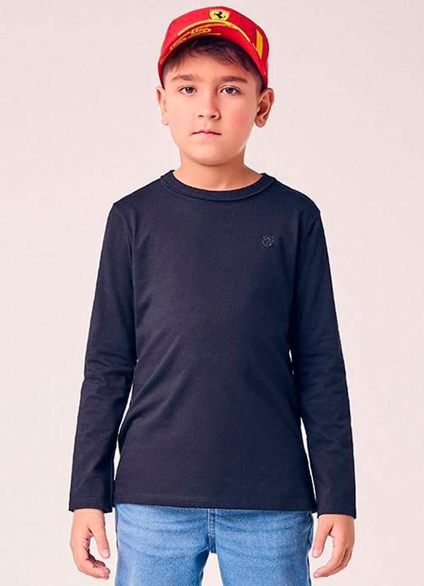 Camiseta Menino Infantil Básica com Patch