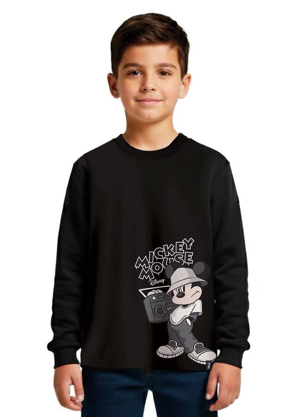 Camiseta Mickey Mouse® em Malha Preto