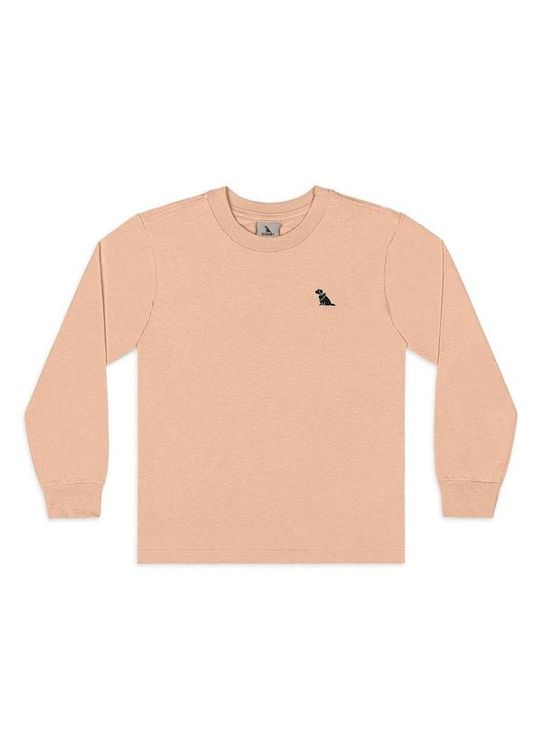 Camiseta para Menino Manga Longa Bege