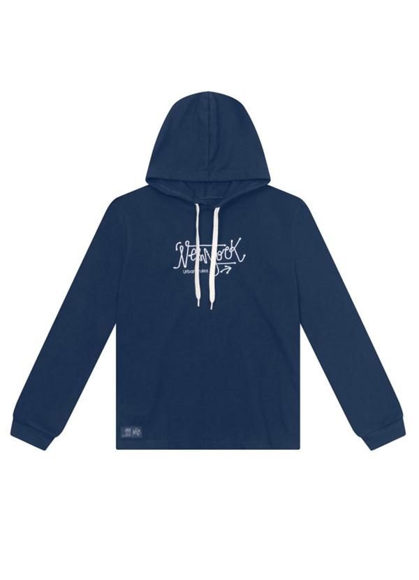 Camiseta Teen Menino com Bordado Azul