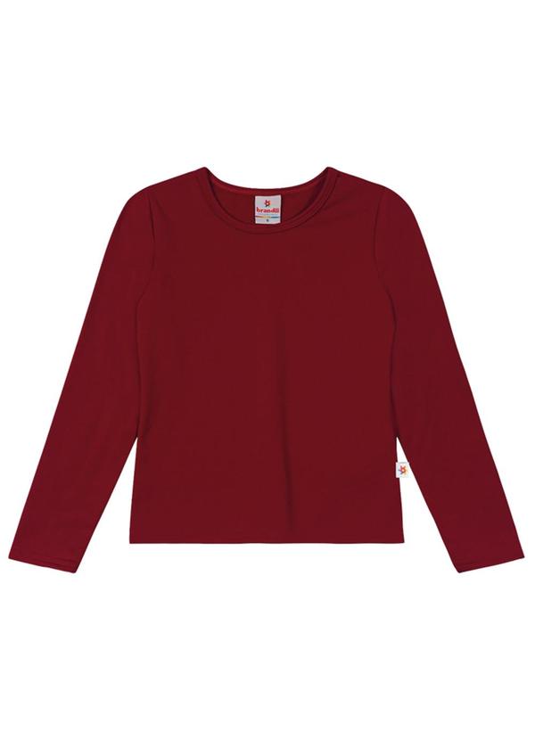 Vista 2 Camiseta Térmica Infantil Unissex Leve Bordo Brandili Brandili