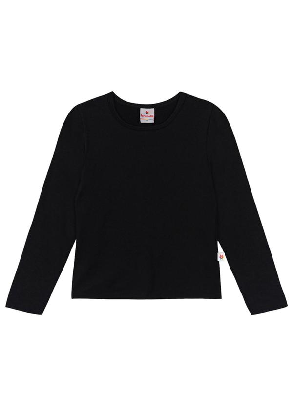 Camiseta Térmica Infantil Unissex Leve Preto
