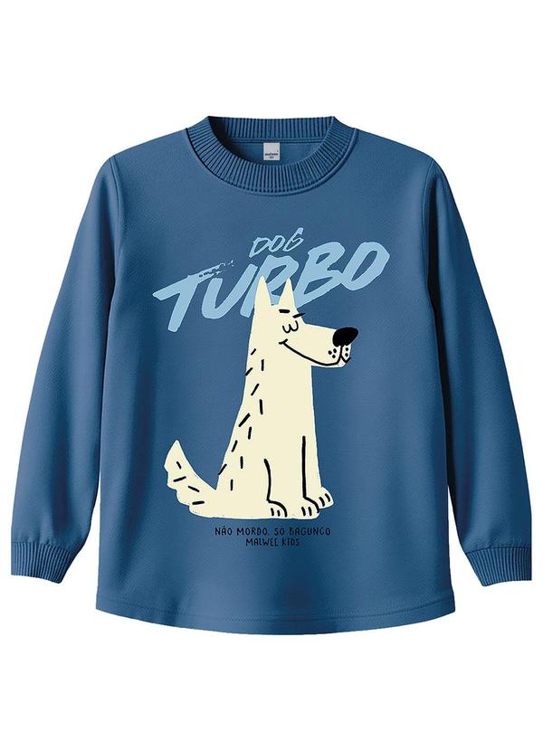 Camiseta Turbo em Malha Azul
