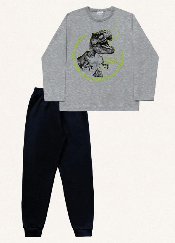 Vista 2 Conjunto Camiseta Manga Longa e Calça Cinza Fakini Kids Fakini Kids