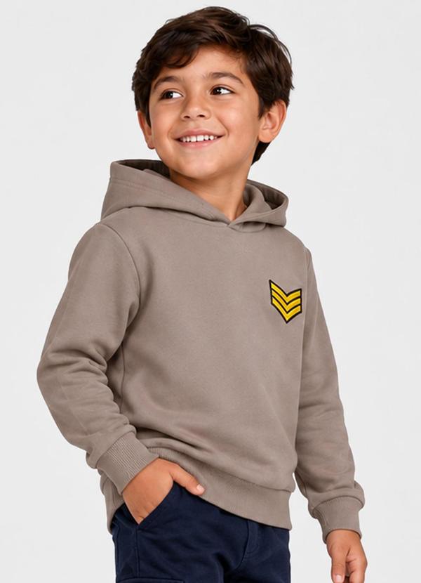 Blusão com Capuz Masculino Infantil Marrom