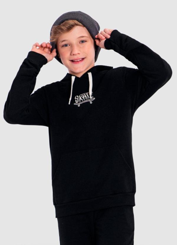 Blusão Infantil Menino de Skate Preto