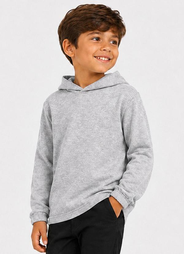 Blusão Infantil Moletom Peluciado Cinza