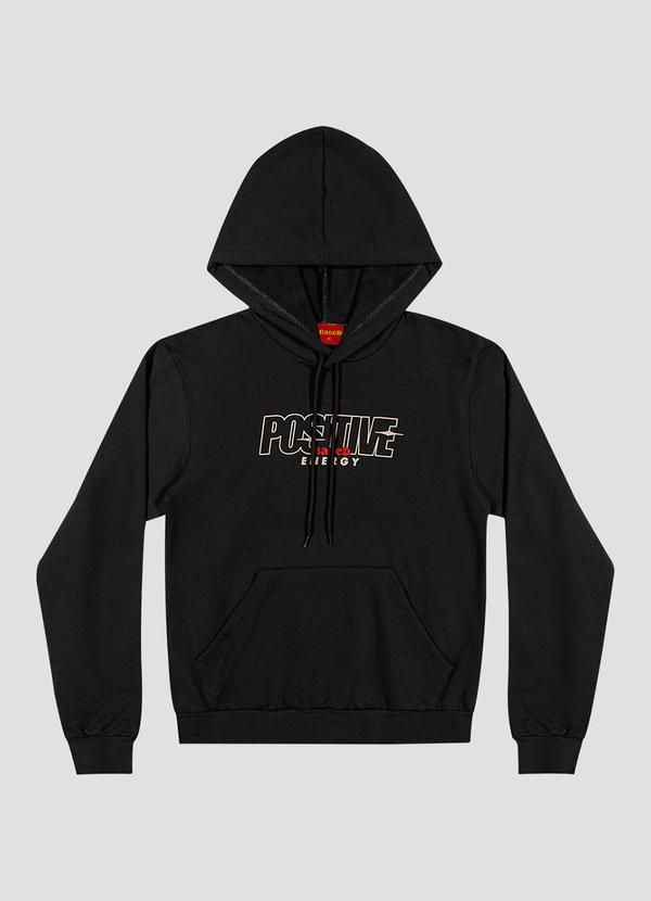Blusão Juvenil Masculino em Moletom com Capuz Preto