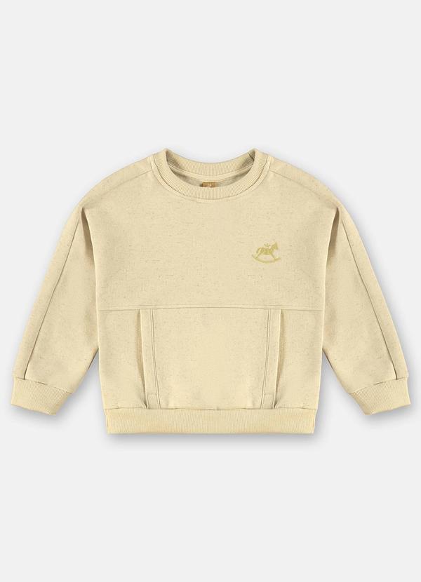 Vista 2 Blusão Menino em Moletom Linho Amarelo Up Baby Up Baby