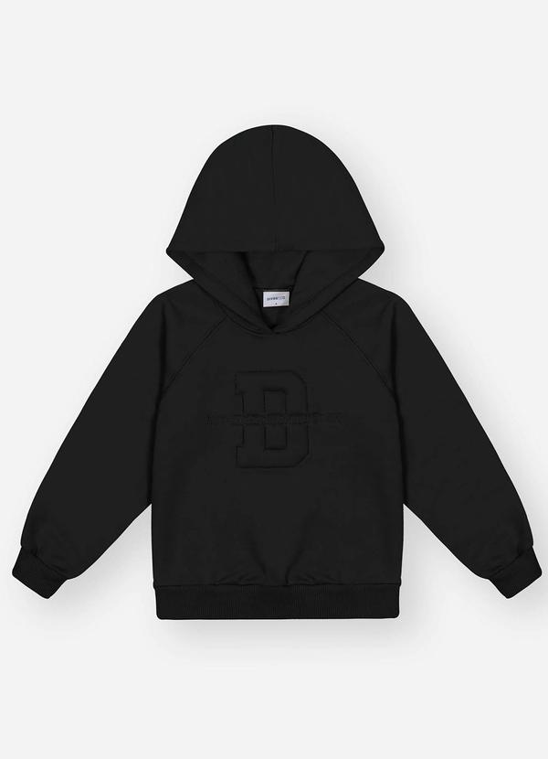 Blusão Raglan Menino Preto