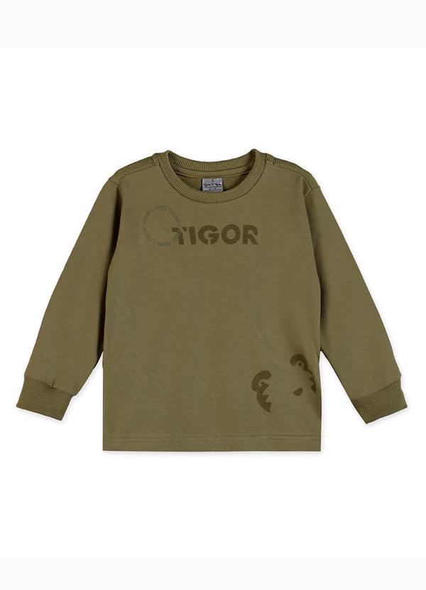 Vista 2 Camiseta Manga Longa Bebê Verde Tigor T. Tigre Tigor T. Tigre