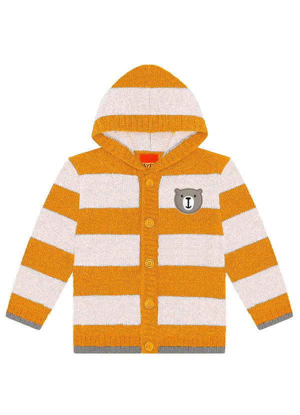 Casaco Infantil Menino em Ursinho Amarelo