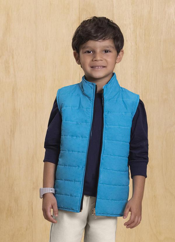 Vista 2 Colete Infantil Microfibra Nylon Camuflado Azul Ioluig Ioluig
