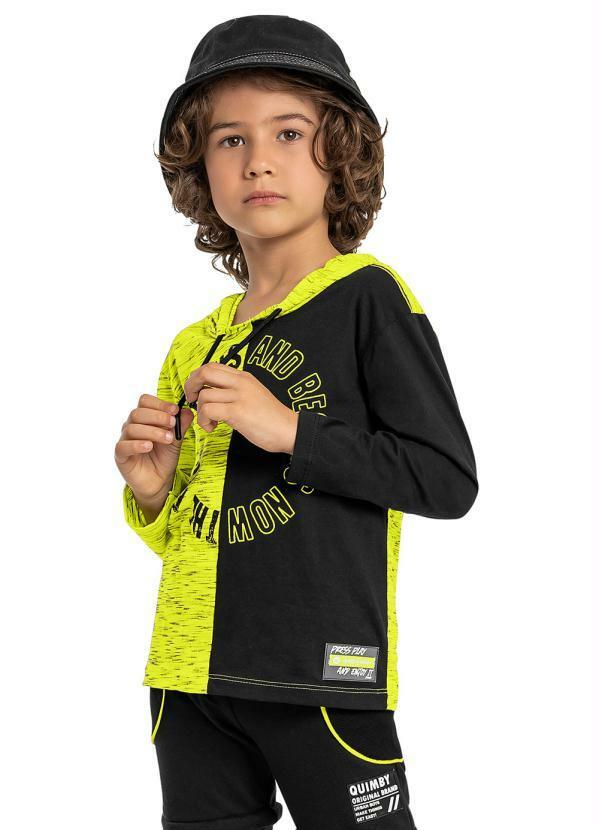 Vista 2 Camiseta Infantil Menino Manga Longa Verde Quimby Quimby