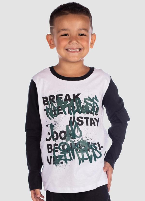 Camiseta Manga Longa Branco