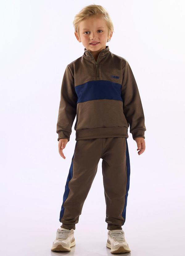 Conjunto Active Fleece Marrom