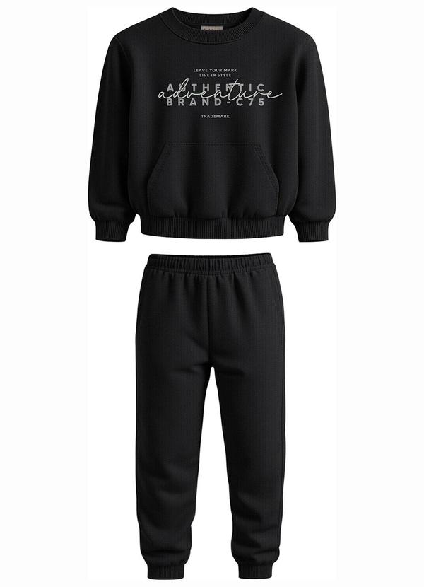 Conjunto Adventure em Moletom Preto