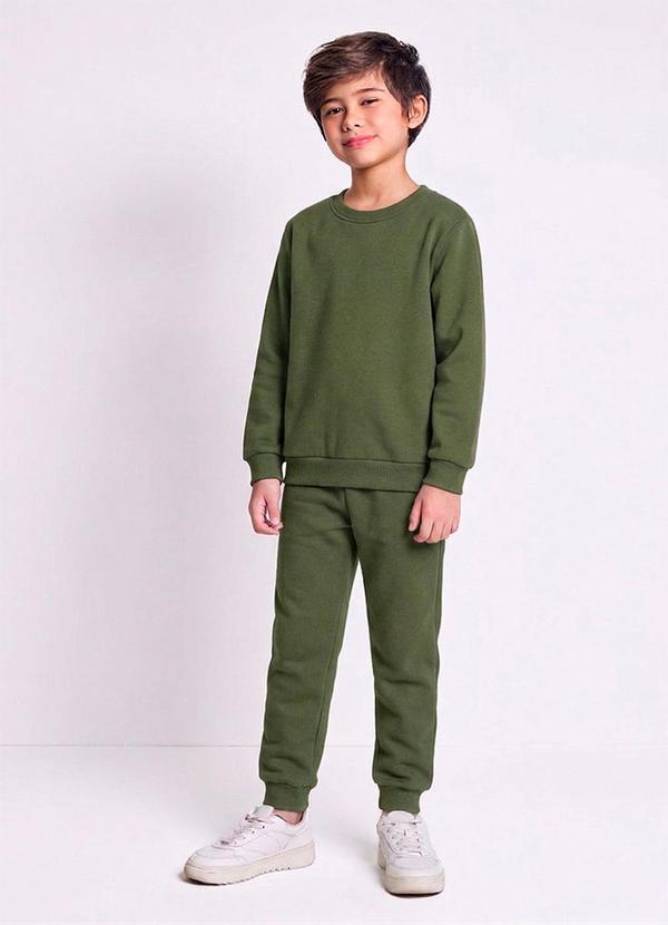 Conjunto Básico Infantil Menino Verde Musgo