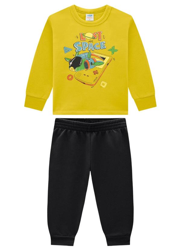 Conjunto Bebê Blusão e Calça em Moletom Verde