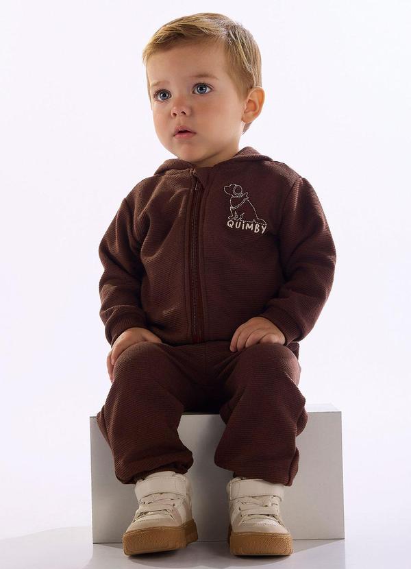 Conjunto Bebê Jaqueta Calça Marrom