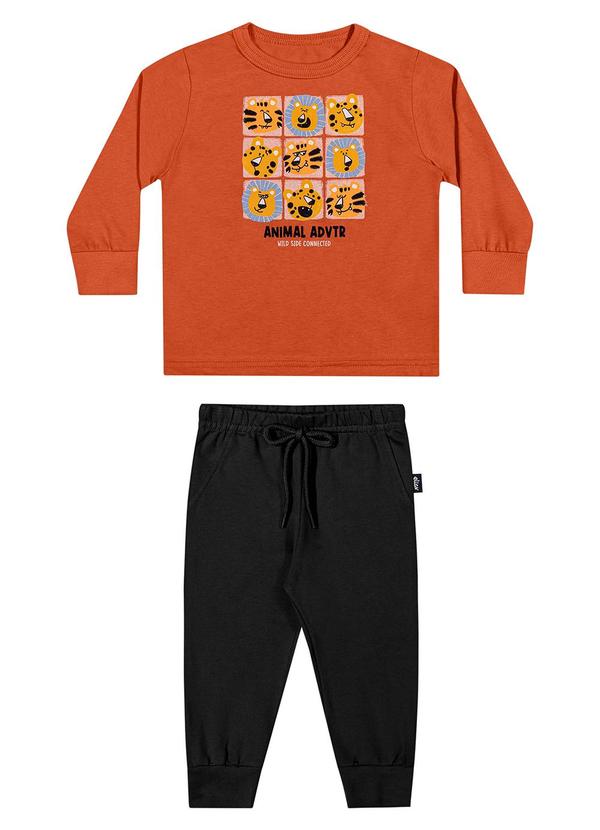 Conjunto Bebê Menino Animal Adventure Laranja