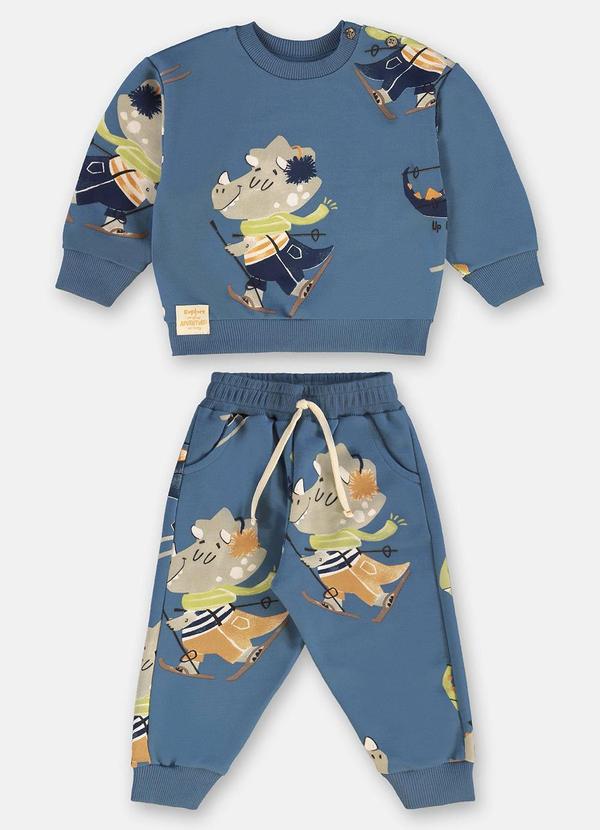 Conjunto Bebê Menino Blusa e Calça Azul