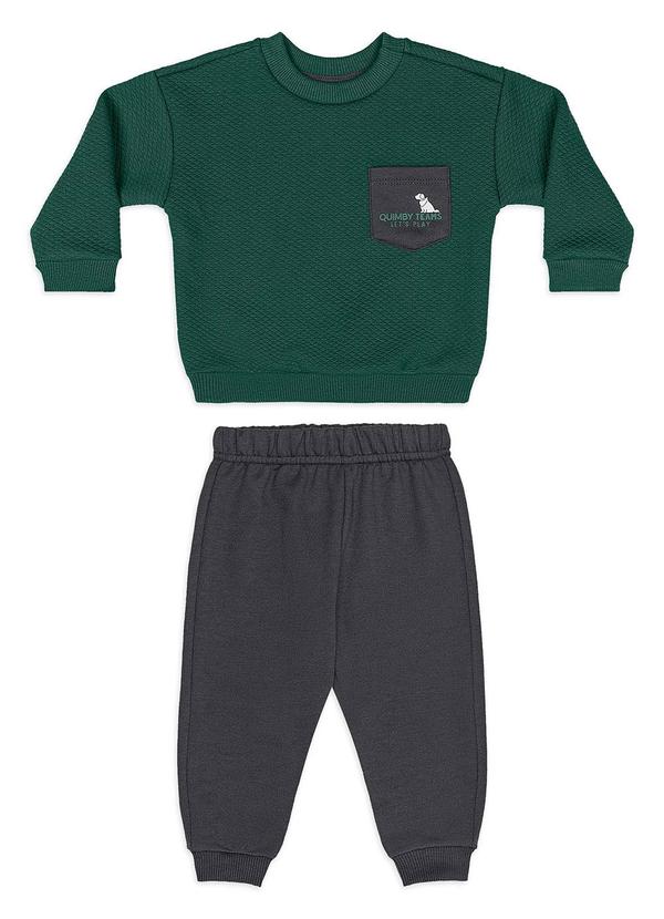 Conjunto Bebê Menino Blusão Matelassê Verde