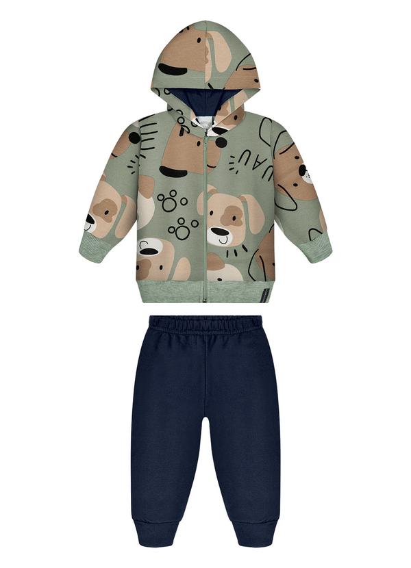 Conjunto Bebê Menino com Calça e Jaqueta Verde